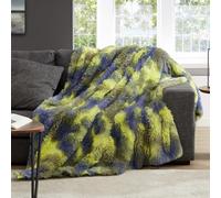 Jillche Bed Fluffy Blanket W/Camo Fur, Ultra Soft Throw Blanket for Teens, Warm Fuzzy Blankets and Throws for Bed, Stylish Tie Dye Faux Fur Blanket as, Fall Blanket 50” X 60” Xmas Gift