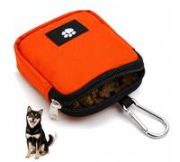 JILLICK Dog Training Pouch, Zip Fastening, Belt Clip, Orange-Red, 1-Pack | EVA Lining Wipes Clean, 4.72 × 4.33 × 1.18 in, For Park Reward Sessions, Routine Neighbourhood Dog Walks