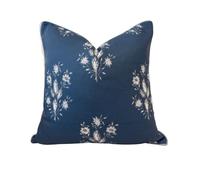 Jillien Harbor Norfolk Navy Blue Floral Pillow Cover Premium Grandmillennial Pillow Cover Throw Pillow for Home