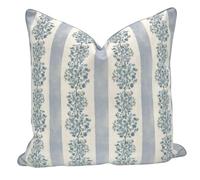 Jillien Harbor Throw Pillow for Home Juliet Off-White Blue Floral Pillow Cover Grandmillennial Pillow Cover 20" x 20" Grandmillennial Home Decor (20" X 20")