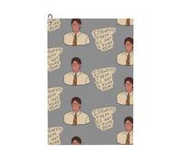 (Jim As Dwight (Identity Theft Is Not A Joke Jim!)_11439) Golf Towel Funny Printed Cristmas Gift for Men Women Husband Dad Mom Birthday Golfers Fan