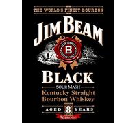 Jim Beam Black Bourbon Whiskey Metal Sign 8x12 Inch Wall Decor Retro Tin Sign