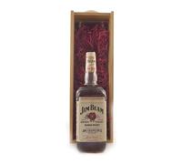 Jim Beam Sour Mash Kentucky Straight Bourbon Whisky (One Quart) in a wooden box, 1 x 700ml