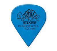 Jim Dunlop Guitar Picks 412R1.0 Tortex Sharp 1.0mm Blue 72-Pack