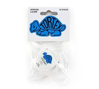JIM DUNLOP 424P1.0 Tortex Wedge, White/Blue, 1.0mm, 12/Player's Pack