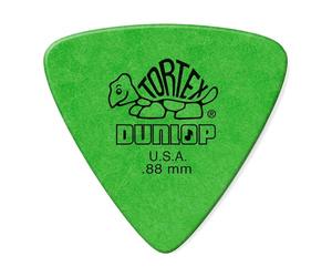 Jim Dunlop 431P.88 Tortex Triangle Player (Pack of 6), Green, Medium