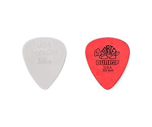 Jim Dunlop 44P.38 Nylon Standard Plectrum Player Pack 12 Picks & 418P.50 Tortex Standard Player Pack (Pack of 12)