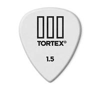 Jim Dunlop 462P1.50 Tortex III Picks 1.50mm -Player Pack Bag of 12 picks,WHITE