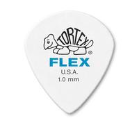 JIM DUNLOP 468P1.0 Tortex Flex Jazz III Guitar Pick, 1.0mm, White - 12 Pack