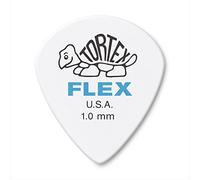 JIM DUNLOP 468P1.0 Tortex Flex Jazz III Guitar Pick, 1.0mm, White - 12 Pack