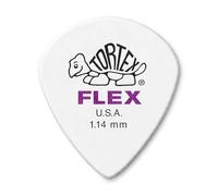 JIM DUNLOP 468P1.14 Tortex Flex Jazz III Guitar Pick, 1.14mm, White - 12 Pack