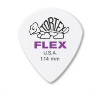 JIM DUNLOP 468P1.14 Tortex Flex Jazz III Guitar Pick, 1.14mm, White - 12 Pack