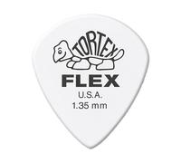 JIM DUNLOP 468P1.35 Tortex Flex Jazz III Guitar Pick, 1.35mm, White - 12 Pack