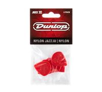 Jim Dunlop 47P3N Nylon Jazz Pick Player Pack (Pack of 6), Red, 1.38mm