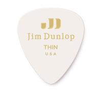 JIM DUNLOP 483P01TH Genuine Celluloid White Thin 12/Player's Pack