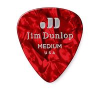 Jim Dunlop 483P09MD Guitar Pick Player Pack - Red Pearl (Pack of 12)