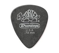 Jim Dunlop Picks 488P.73 Tortex Standard Player Pack - 0.73 mm Pitch Black (Pack of 12)