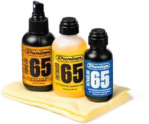 JIM DUNLOP | 6504 System 65 Guitar Tech Guitar Maintenance Kit | Complete Set with Oils, Polish, Cloths & Tool | Professional Care Strings, Fingerboard & Body