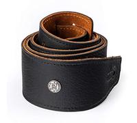 Jim Dunlop BMF09BN 2.5-Inch Leather Guitar Strap - Black/Natural