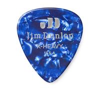 Jim Dunlop Celluloid Blue Pearloid Pick Extra Heavy - 12 Pack