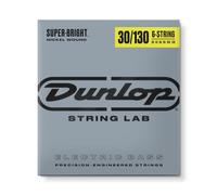 Jim Dunlop DBSBN30130 Super Bright Bass Strings, Nickel Wound, Medium.030-.130, 6 Strings/Set