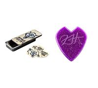 Jim Dunlop Dunlop Picks PH122T1.0 Hetfield White Fang Flow 1.00mm - Pick Tin 6 Picks & 47PKH3NPS Kirk Hammett Purple Sparkle Jazz III Signature Picks, Set of 6 Pieces