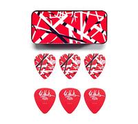 Jim Dunlop EVHPT02 6 PICKS TIN EVH FRANKESTEIN 0.60,Red & White