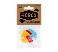 JIM DUNLOP HE112P Flat Thumbpicks Medium 3/Player's Pack