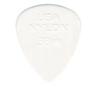 Jim Dunlop Nylon Guitar Picks, 0.38 mm, Pack of 12 White