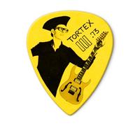 JIM DUNLOP - PG462P Paul Gilbert Custom Tortex TIII .73mm Players Pack 12, Yellow Guitar Picks, Medium Hardness, Precision Brilliant Attachment