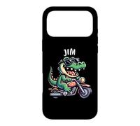 Jim Funny Alligator Motorcycle Design for Boys Name Jim Case for iPhone 17 Pro Max