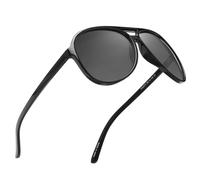 Jim Halo Polarised Sunglasses Retro Oversize UV400 Protection Classic Sun Glasses Men, Suitable for Sports, Driving, Cycling