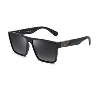 Jim Halo Polarized Retro Square Sunglasses for Men Women, Flat Top Block Driving Glasses