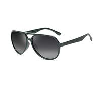 Jim Halo Polarized Sunglasses Men Women, Retro Pilot Shades for Driving Fishing Green/Gradient Grey