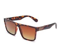 Jim Halo Retro Polarized Sunglasses Men Women, Flat Top Square Driving Glasses UV400 Trotoise Brown