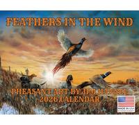 Jim Hansel Pheasant Bird Calendar 2026 Monthly Wall