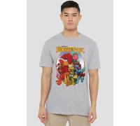 Jim Henson Fraggle Rock Group Hug T-Shirt, Athletic Heather in Grey | Size: Large Jim Henson Grey L