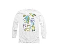 Jim Henson Monster Doodles Long Sleeve T-Shirt, White | Size: Large Jim Henson White L