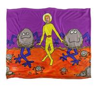 Jim Henson Signature Collection Spaceman Dancing Silky Touch Super Soft Throw Blanket 152 X 127 cm, White