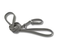Jim Hodges Dog Training Gummy K9 Biothane Slip Leash for Training, Grooming, Veterinarians and Kennels - Waterproof, Odor-Free, Rust-Proof Stainless Steel Hardware - Lead Made in USA (Grey) (3/8)