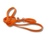 Jim Hodges Dog Training Gummy K9 Biothane Slip Leash for Training, Grooming, Veterinarians and Kennels - Waterproof, Odor-Free, Rust-Proof Stainless Steel Hardware - Lead Made in USA (Orange) (3/8)
