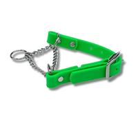 JIM HODGES DOG TRAINING Martingale Collar for Dogs, Biothane, Stainless Steel Hardware, No Pull, Made in The USA, Professional Grade, XXS, Green