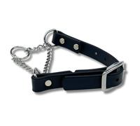 JIM HODGES DOG TRAINING Martingale Collar for Dogs, Biothane, Stainless Steel Hardware, No Pull, Made in The USA, Professional Grade, XXL, Black