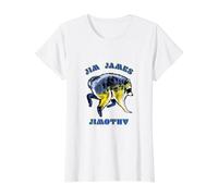 Jim James Jimothy Pop Art Raccoon Design Value Graphic T-Shirt, Women, White, XL