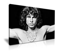 Jim Morrison Icon Music Black and White Canvas Wall Art Picture Print Best Gift For Modern Family Home Office Hotel Decoration (M: 61cm X 41cm)