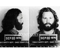 Jim Morrison Mugshot 11 X 16 - Stunning 1970 Mug Shot Portrait - The Doors - Busted In Dade County, FL - Original Artwork - Rock and Roll Legend - Poster Art Print