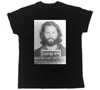 Jim Morrison Mugshot Tshirt Cool Short Sleeve Men's T-Shirt Black L