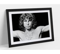 Jim Morrison of The Doors Stunning Framed Wall Art Print Picture - A3 - Black Frame