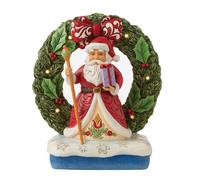 Jim Shore 6012937 Santa In Wreath - P6191