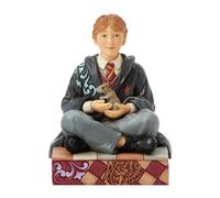 "JIM SHORE" Enesco Harry Potter Ron Weasley Holding Scabbers The Rat Figurine, 4.13 Inch, Multicolor